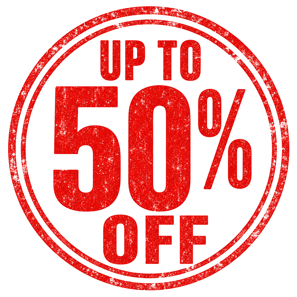 Up to 50% off